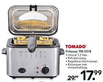 Aanbiedingen Tomado friteuse tm-5518 - Tomado - Geldig van 27/04/2015 tot 10/05/2015 bij Blokker