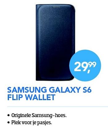 Aanbiedingen Samsung galaxy s6 flip wallet - Samsung - Geldig van 01/05/2015 tot 31/05/2015 bij Coolblue