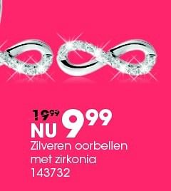 Aanbiedingen Zilveren oorbellen met zirkonia 143732 - Huismerk - Kijkshop - Geldig van 27/04/2015 tot 10/05/2015 bij Kijkshop