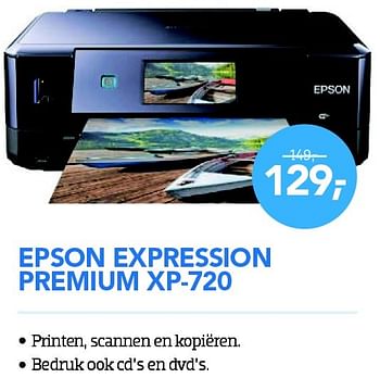 Aanbiedingen Epson expression premium xp-720 - Epson - Geldig van 01/05/2015 tot 31/05/2015 bij Coolblue