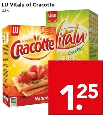 Aanbiedingen Lu vitalu of cracotte - Lu - Geldig van 03/05/2015 tot 09/05/2015 bij Deen Supermarkten