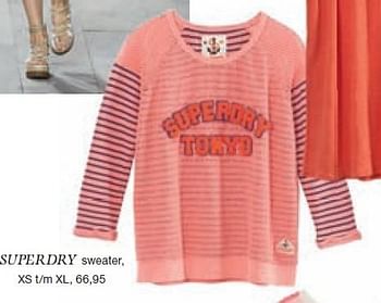 Aanbiedingen Superdry sweater - Superdry - Geldig van 13/03/2015 tot 10/05/2015 bij De Bijenkorf