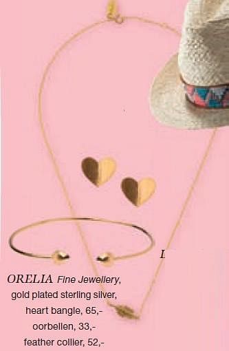 Aanbiedingen Orelia fine jewellery, gold plated sterling silver heart bangle - Orelia - Geldig van 13/03/2015 tot 10/05/2015 bij De Bijenkorf