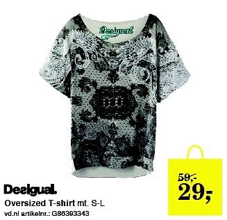 Aanbiedingen Oversized t-shirt - Desigual - Geldig van 27/04/2015 tot 10/05/2015 bij Vroom & Dreesman