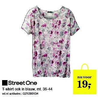 Aanbiedingen T-shirt - Street One - Geldig van 27/04/2015 tot 10/05/2015 bij Vroom & Dreesman