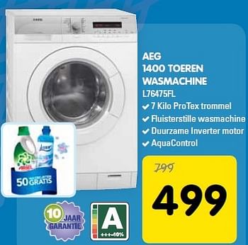 Aanbiedingen Aeg 1400 toeren wasmachine l76475fl - AEG - Geldig van 25/04/2015 tot 12/05/2015 bij Maxwell