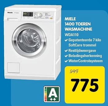 Aanbiedingen Miele 1400 toeren wasmachine wda110 - Miele - Geldig van 25/04/2015 tot 12/05/2015 bij Maxwell