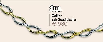 Aanbiedingen Collier 14k goud bicolor - Huismerk - Siebel Juweliers - Geldig van 25/04/2015 tot 24/05/2015 bij Siebel Juweliers