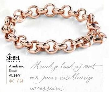 Aanbiedingen Armband rosé - Huismerk - Siebel Juweliers - Geldig van 25/04/2015 tot 24/05/2015 bij Siebel Juweliers