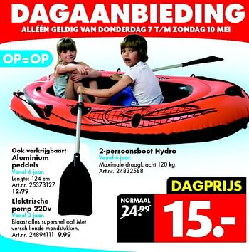 Aanbiedingen 2-persoonsboot hydro - Huismerk - Bart Smit - Geldig van 02/05/2015 tot 17/05/2015 bij Bart Smit