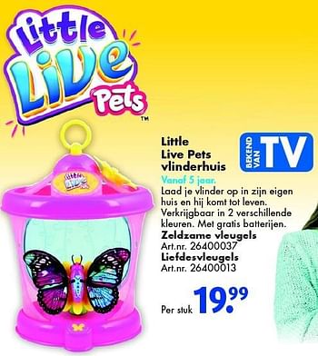 Aanbiedingen Little live pets vlinderhuis - Little Live Pets - Geldig van 02/05/2015 tot 17/05/2015 bij Bart Smit