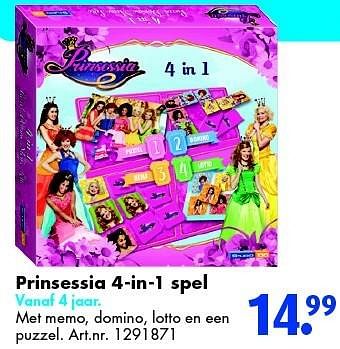 Aanbiedingen Prinsessia 4-in-1 spel - Prinsessia - Geldig van 02/05/2015 tot 17/05/2015 bij Bart Smit