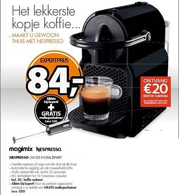 Aanbiedingen Magimix nespresso m105 inissia zwart - Magimix - Geldig van 04/05/2015 tot 10/05/2015 bij Expert