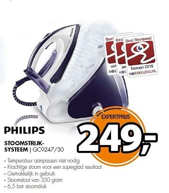 Aanbiedingen Philips stoomstrijksysteem gc9247-30 - Philips - Geldig van 04/05/2015 tot 10/05/2015 bij Expert