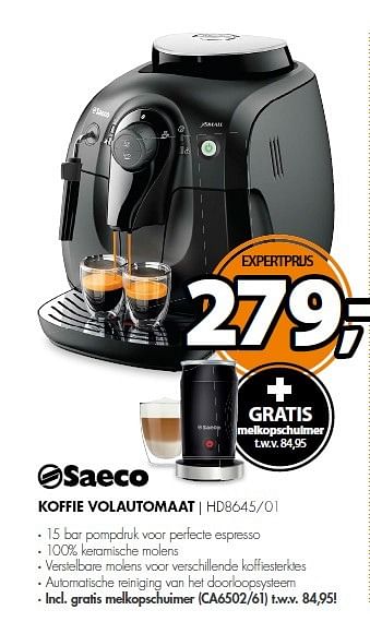 Aanbiedingen Saeco koffie volautomaat hd8645-01 - Saeco - Geldig van 04/05/2015 tot 10/05/2015 bij Expert