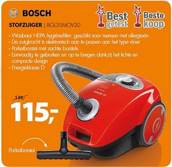 Aanbiedingen Bosch stofzuiger bgl35mov20 - Bosch - Geldig van 04/05/2015 tot 10/05/2015 bij Expert
