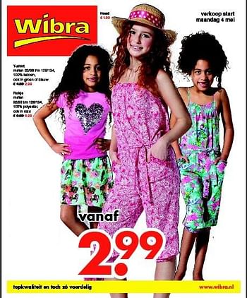 Aanbiedingen T-shirt - Huismerk - Wibra - Geldig van 04/05/2015 tot 16/05/2015 bij Wibra