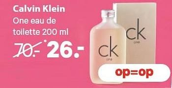 Aanbiedingen Calvin klein one eau de toilette - Calvin Klein - Geldig van 04/05/2015 tot 17/05/2015 bij Etos