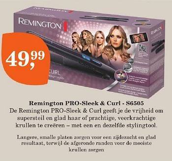 Aanbiedingen Remington pro-sleek + curl - s6505 - Remington - Geldig van 04/05/2015 tot 17/05/2015 bij Vroom & Dreesman