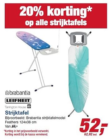 Aanbiedingen Brabantia strijktafelmodel feathers - Brabantia - Geldig van 06/05/2015 tot 19/05/2015 bij Makro