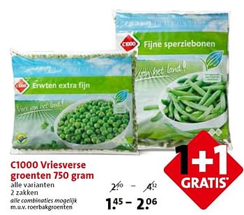 Aanbiedingen C1000 vriesverse groenten - Huismerk - C1000 Supermarkten - Geldig van 06/05/2015 tot 12/05/2015 bij C1000