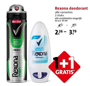 Aanbiedingen Rexona deodorant - Rexona - Geldig van 06/05/2015 tot 12/05/2015 bij C1000