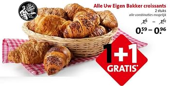 Aanbiedingen Uw eigen bakker croissants - Huismerk - C1000 Supermarkten - Geldig van 06/05/2015 tot 12/05/2015 bij C1000