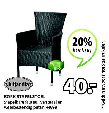 Aanbiedingen Bork stapelstoel - Jutlandia - Geldig van 04/05/2015 tot 17/05/2015 bij Jysk