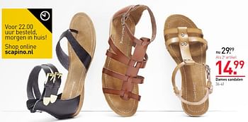 Aanbiedingen Dames sandalen - Huismerk - Scapino - Geldig van 04/05/2015 tot 10/05/2015 bij Scapino
