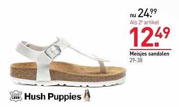 Aanbiedingen Meisjes sandalen - Hush Puppies - Geldig van 04/05/2015 tot 10/05/2015 bij Scapino