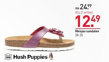 Aanbiedingen Meisjes sandalen - Hush Puppies - Geldig van 04/05/2015 tot 10/05/2015 bij Scapino