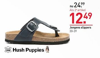 Aanbiedingen Jongens slippers - Hush Puppies - Geldig van 04/05/2015 tot 10/05/2015 bij Scapino