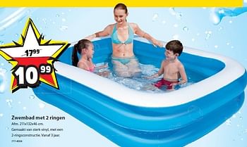 Aanbiedingen Zwembad met 2 ringen - Huismerk - Top1Toys - Geldig van 04/05/2015 tot 31/05/2015 bij Top1Toys