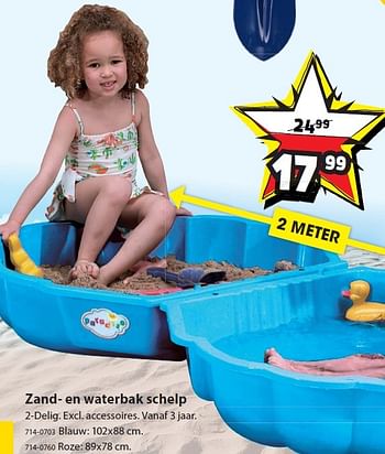 Aanbiedingen Zand- en waterbak schelp - Huismerk - Top1Toys - Geldig van 04/05/2015 tot 31/05/2015 bij Top1Toys