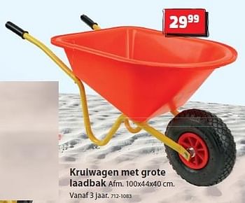 Aanbiedingen Kruiwagen met grote laadbak - Huismerk - Top1Toys - Geldig van 04/05/2015 tot 31/05/2015 bij Top1Toys