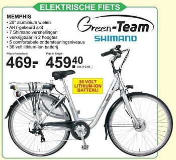 Aanbiedingen Elektrische fiets memphis - Shimano - Geldig van 11/05/2015 tot 31/05/2015 bij Van Cranenbroek