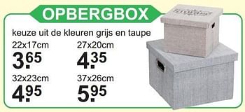 Aanbiedingen Opbergbox - Huismerk - Van Cranenbroek - Geldig van 11/05/2015 tot 31/05/2015 bij Van Cranenbroek