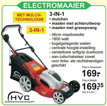 Aanbiedingen Hvc electromaaier 3-in-1 - HVC - Geldig van 11/05/2015 tot 31/05/2015 bij Van Cranenbroek