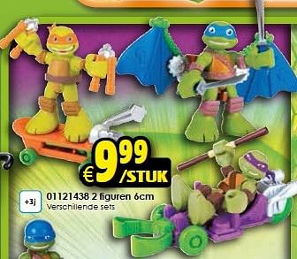 Aanbiedingen Half shell heroes 2 figuren 6cm - Ninja Turtles - Geldig van 16/05/2015 tot 31/05/2015 bij ToyChamp