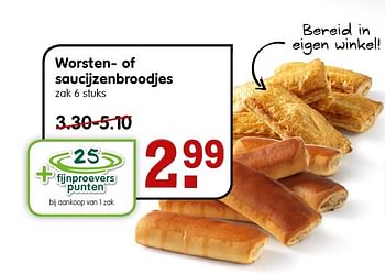 Aanbiedingen Worsten of saucijzenbroodjes - Huismerk - Em-té - Geldig van 10/05/2015 tot 16/05/2015 bij Em-té