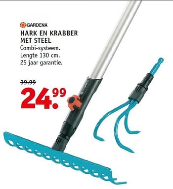 Aanbiedingen Hark en krabber met steel - Gardena - Geldig van 04/05/2015 tot 24/05/2015 bij Fixet