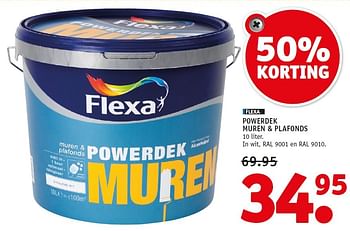 Aanbiedingen Powerdek muren + plafonds - Flexa - Geldig van 04/05/2015 tot 24/05/2015 bij Fixet