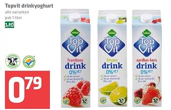 Aanbiedingen Topvit drinkyoghurt - Topvit - Geldig van 07/05/2015 tot 13/05/2015 bij Spar