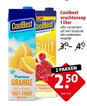 Aanbiedingen Coolbest vruchtensap - Coolbest - Geldig van 11/05/2015 tot 12/05/2015 bij C1000