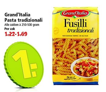 Aanbiedingen Grand`italia pasta tradizionali - Grand Italia - Geldig van 10/05/2015 tot 16/05/2015 bij Plus