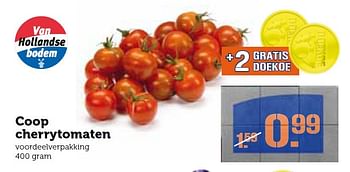 Aanbiedingen Coop cherrytomaten voordeelverpakking - Huismerk - Coop - Geldig van 11/05/2015 tot 17/05/2015 bij Coop