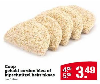 Aanbiedingen Coop gehakt cordon bleu of kipschnitzel heks`nkaas - Huismerk - Coop - Geldig van 11/05/2015 tot 17/05/2015 bij Coop