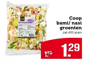 Aanbiedingen Coop bami- nasi groenten - Huismerk - Coop - Geldig van 11/05/2015 tot 17/05/2015 bij Coop
