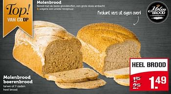 Aanbiedingen Molenbrood bereid met de beste grondstoffen - Huismerk - Coop - Geldig van 11/05/2015 tot 17/05/2015 bij Coop