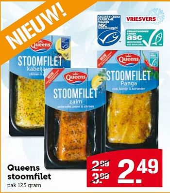 Aanbiedingen Queens stoomfilet - Queens - Geldig van 11/05/2015 tot 17/05/2015 bij Coop